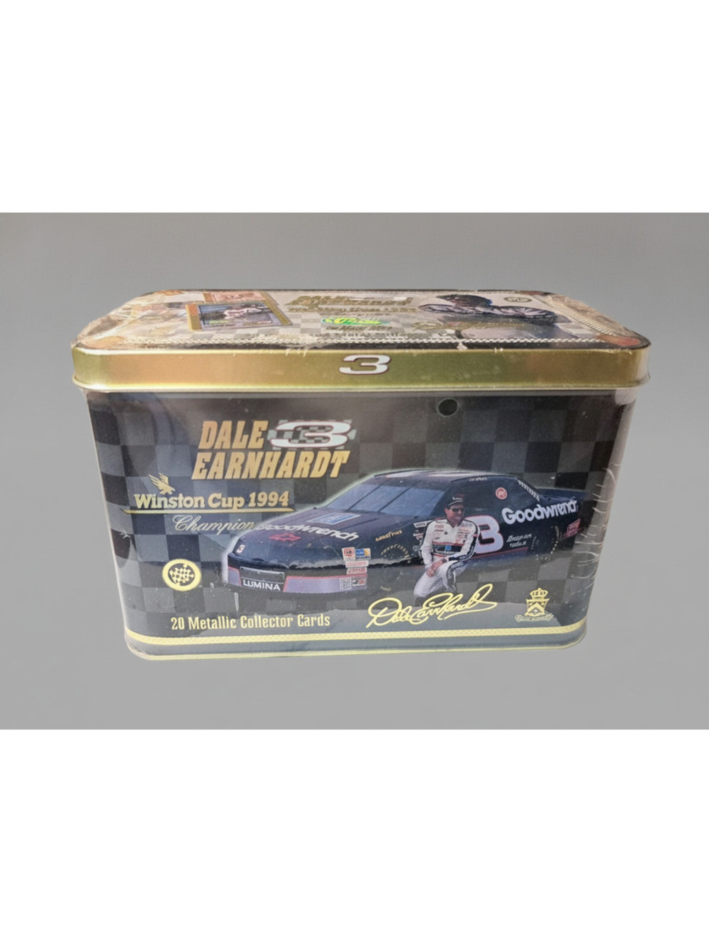 Dale Earnhardt #3 1994 Classic Winston Cup Champion Metallic Collector Card Tin